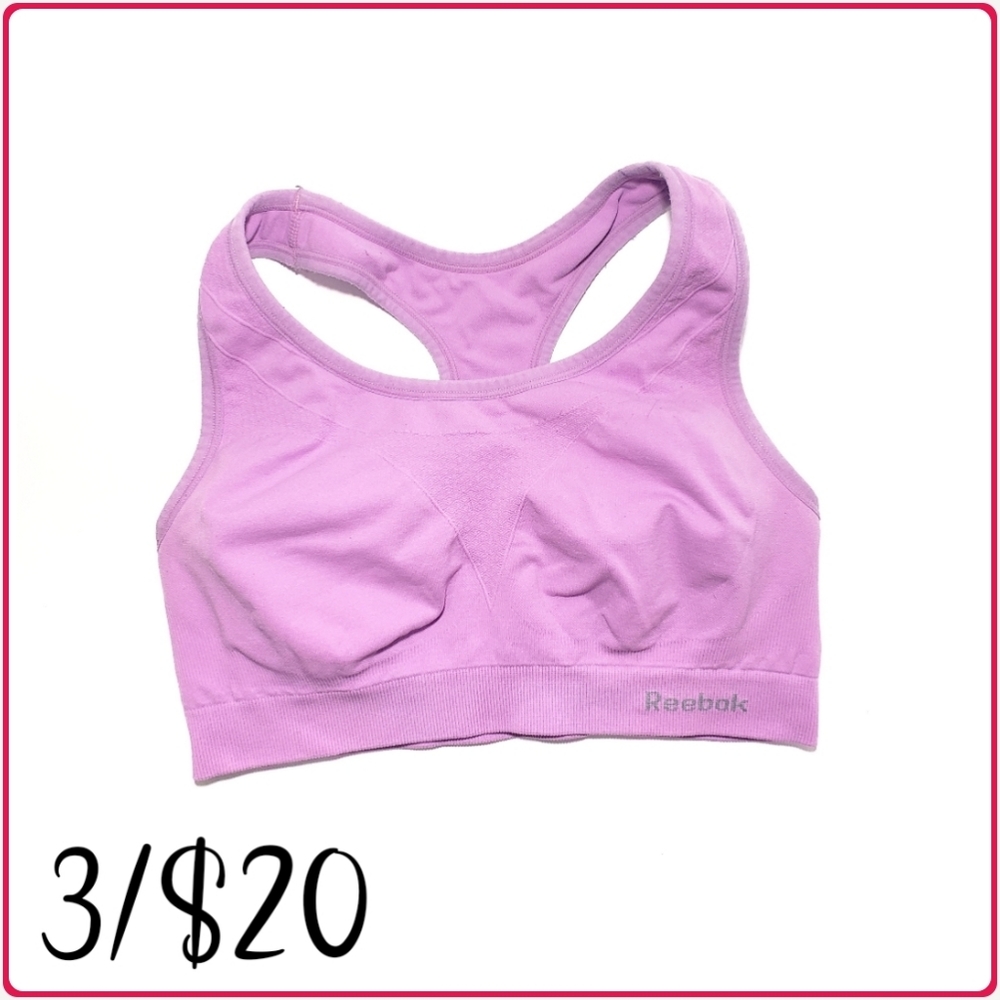 Girl's Reebok Pink Junior Sports Bra Medium